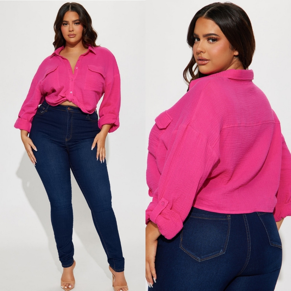 Fashion Nova Gauze Shirt